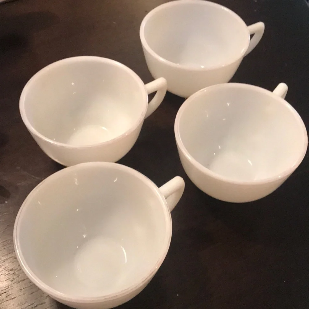 Vintage Corning Dinnerware Milk Glass Teacups